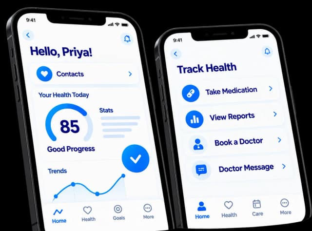 Sehatly app health dashboard previews